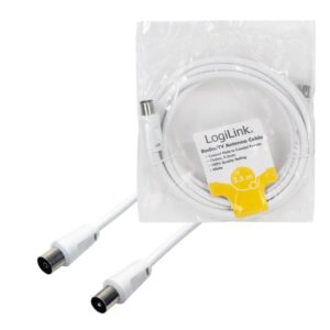 Καλώδιο Κεραίας TV M/F LogiLink CA1061 2.5m Λευκό | Εικόνας | elabstore.gr