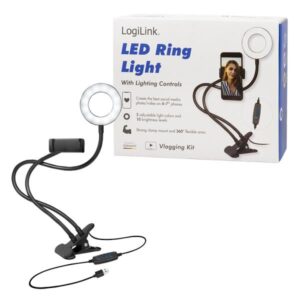 Ring Light 8.5cm με Κλίπ LogiLink AA0150, για Smartphone | Αξεσουάρ | elabstore.gr