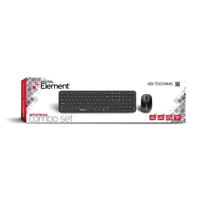 Ασύρματο Πληκτρολόγιο & Ποντίκι Element KB-700WMS | eLabstore.gr Ασύρματο Πληκτρολόγιο & Ποντίκι Element KB-700WMS | Περιφερειακά | elabstore.gr