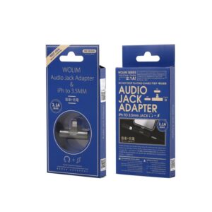 Αντάπτορας WK WDC-094i Lightning σε 2 Θύρες 3,5mm/F Μαύρο | Αξεσουάρ | elabstore.gr