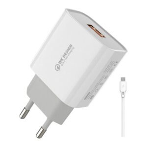 Φορτιστής Σπιτιού 18W WK WP-U57, με καλώδιο Micro USB Λευκό | Φόρτιση | elabstore.gr