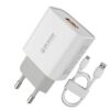 Φορτιστής Σπιτιού 18W WK WP-U57, με καλώδιο USB-C Λευκό | Φόρτιση | elabstore.gr