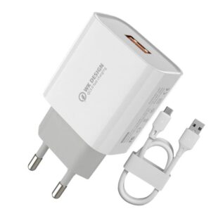 Φορτιστής Σπιτιού 18W WK WP-U57, με καλώδιο USB-C Λευκό | Φόρτιση | elabstore.gr
