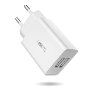 Φορτιστής Σπιτιού WK WP-U56 2 Θέσεων ,με καλώδιο Lightning Λευκό | Φόρτιση | elabstore.gr