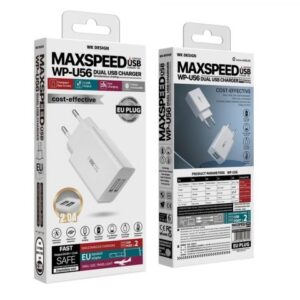 Φορτιστής Σπιτιού WK WP-U56 2 Θέσεων Λευκό | eLabstore.gr Φορτιστής Σπιτιού WK WP-U56 2 Θέσεων Λευκό | Φόρτιση | elabstore.gr