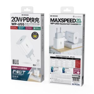 Φορτιστής Σπιτιού PD 20W WK WP-U55 1 Θέσης Λευκό | eLabstore.gr Φορτιστής Σπιτιού PD 20W WK WP-U55 1 Θέσης Λευκό | Φόρτιση | elabstore.gr
