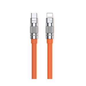 Καλώδιο Φόρτισης WDC-187 USB-C σε Lightning PD 20W 1.2m Πορτοκαλί | Καλώδια | elabstore.gr