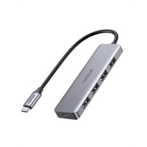 USB-C 3.0 Hub 4 Θέσεων UGREEN CM219 70336 Γκρί | Περιφερειακά | elabstore.gr