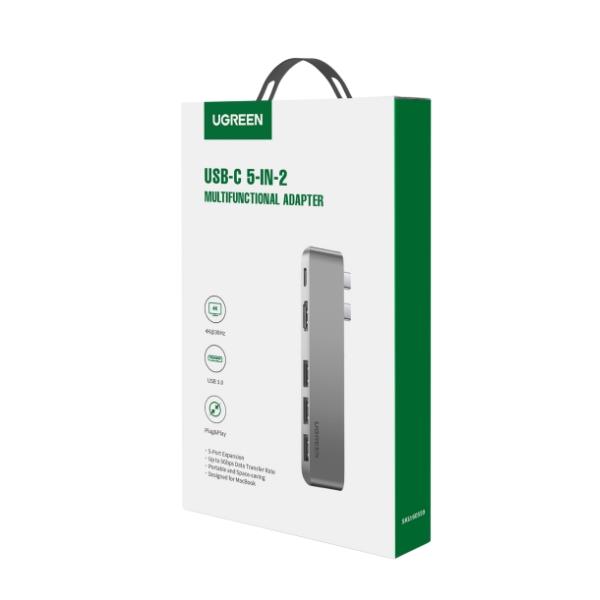 Dual USB-C Docking Station 5 σε 1 UGREEN CM475 60601 | eLabstore.gr Dual USB-C Docking Station 5 σε 1 UGREEN CM475 60601 | Περιφερειακά | elabstore.gr