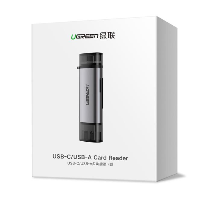 Card Reader USB-C/USB UGREEN CM185 50706 SD/TF Γκρί | eLabstore.gr Card Reader USB-C/USB UGREEN CM185 50706 SD/TF Γκρί | Περιφερειακά | elabstore.gr