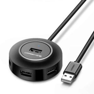 USB 2.0 Hub 4 Θέσεων UGREEN CR106 20277 Μαύρο | Περιφερειακά | elabstore.gr