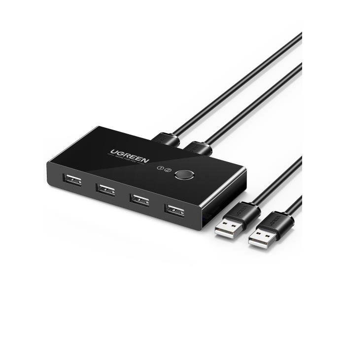 USB 2.0 Sharing Switch 4 Θέσεων UGREEN US216 30767 για 2 PC | eLabstore.gr USB 2.0 Sharing Switch 4 Θέσεων UGREEN US216 30767 για 2 PC | Περιφερειακά | elabstore.gr