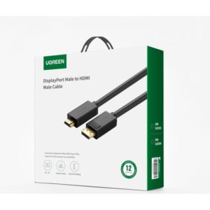 Καλώδιο DP σε HDMI M/M 4K/30Hz UGREEN DP101 10238 1m Μαύρο | eLabstore.gr Καλώδιο DP σε HDMI M/M 4K/30Hz UGREEN DP101 10238 1m Μαύρο | Εικόνας | elabstore.gr