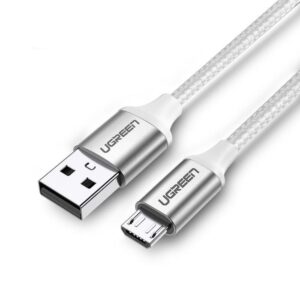 Καλώδιο Φόρτισης UGREEN US290 60151 USB σε Micro USB 1m Ασημί | Καλώδια | elabstore.gr