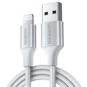 Καλώδιο Φόρτισης UGREEN US199 60161 USB to Lightning 1m Ασημί | Καλώδια | elabstore.gr