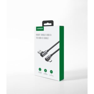 Καλώδιο Φόρτισης UGREEN US176 20857 USB σε USB-C 2m Γκρί | Καλώδια | elabstore.gr