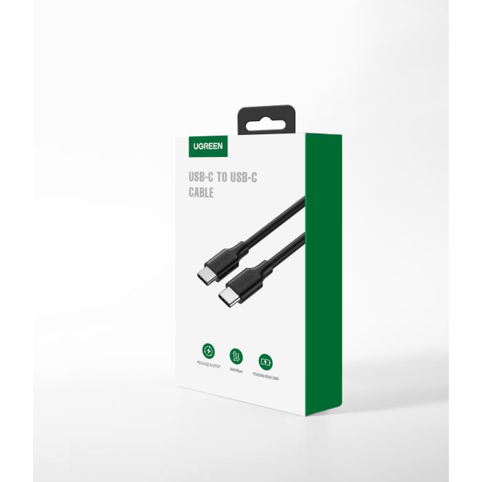 Καλώδιο Φόρτισης UGREEN US286 50997 USB-C σε USB-C PD 60W 1m Μαύρο | eLabstore.gr Καλώδιο Φόρτισης UGREEN US286 50997 USB-C σε USB-C PD 60W 1m Μαύρο | Καλώδια | elabstore.gr