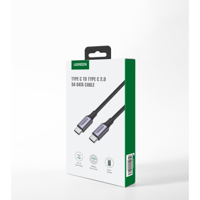 Καλώδιο Φόρτισης UGREEN US316 70429 USB-C σε USB-C PD 100W 2m Μαύρο | eLabstore.gr Καλώδιο Φόρτισης UGREEN US316 70429 USB-C σε USB-C PD 100W 2m Μαύρο | Καλώδια | elabstore.gr