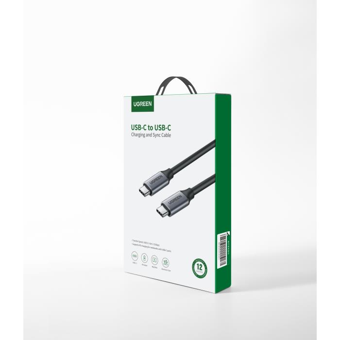 Καλώδιο Φόρτισης UGREEN US161 50751 USB-C σε USB-C PD 60W 1.5m Γκρί | eLabstore.gr Καλώδιο Φόρτισης UGREEN US161 50751 USB-C σε USB-C PD 60W 1.5m Γκρί | Καλώδια | elabstore.gr