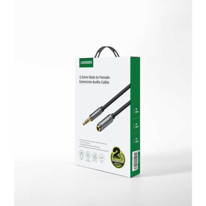 Καλώδιο Ήχου 3.5mm M/F UGREEN AV118 10538 5m Μαύρο | eLabstore.gr Καλώδιο Ήχου 3.5mm M/F UGREEN AV118 10538 5m Μαύρο | Ήχου | elabstore.gr