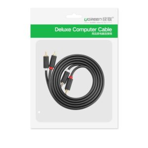 Καλώδιο Ήχου 2xRCA M/M UGREEN AV104 10518 2m Μαύρο | Ήχου | elabstore.gr