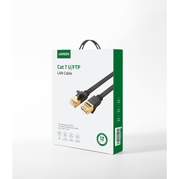 Καλώδιο Δικτύου U/FTP CAT7 UGREEN NW106 11263 5m Flat Pure Copper Μαύρο | eLabstore.gr Καλώδιο Δικτύου U/FTP CAT7 UGREEN NW106 11263 5m Flat Pure Copper Μαύρο | Δικτύου | elabstore.gr