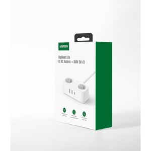 Πολύπριζο Ασφαλείας 2 Θέσεων UGREEN CD280 50683 και 3 Θέσεις Φόρτισης PD 30W | Φόρτιση | elabstore.gr