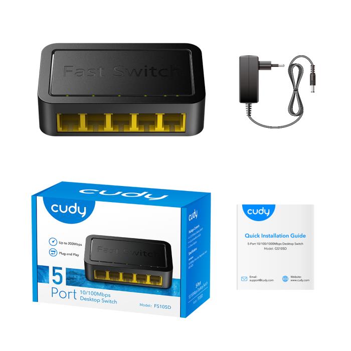 Switch 5 Θέσεων Cudy FS105D 10/100 Mbps | eLabstore.gr Switch 5 Θέσεων Cudy FS105D 10/100 Mbps | Switches | elabstore.gr