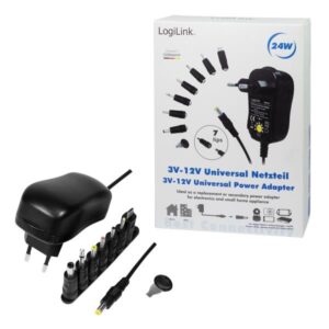 Universal Τροφοδοτικό LogiLink PA0161 3-12V 24W(7 βύσματα) | Τροφοδοσία Ρεύματος | elabstore.gr