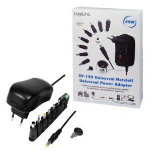Universal Τροφοδοτικό LogiLink PA0167 3-12V 12W(8 βύσματα) | Τροφοδοσία Ρεύματος | elabstore.gr