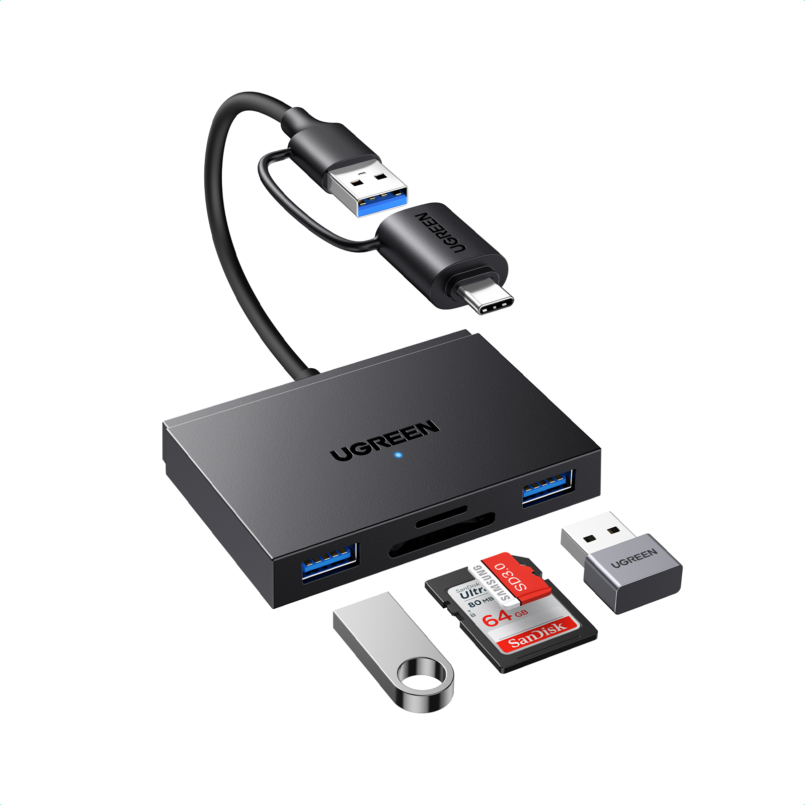 Card Reader USB-C/USB UGREEN CM812 45167 SD/TF Γκρί | eLabstore.gr Card Reader USB-C/USB UGREEN CM812 45167 SD/TF Γκρί | Περιφερειακά | elabstore.gr