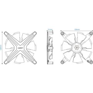 Case Cooler 12cm Alseye X12 RGB-Fan Kit | Αναβάθμιση | elabstore.gr