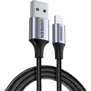 Καλώδιο Φόρτισης UGREEN US199 60156 USB to Lightning 1m Μαύρο | Καλώδια | elabstore.gr