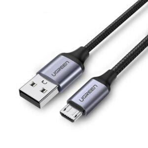 Καλώδιο Φόρτισης UGREEN US290 60146 USB σε Micro USB 1m Γκρι | Καλώδια | elabstore.gr