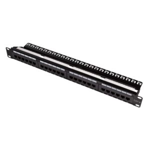 Patch Panel CAT6 24 Θέσεων 1U Logilink NP0004A LSA strips | Επαγγελματικός Εξοπλισμός | elabstore.gr