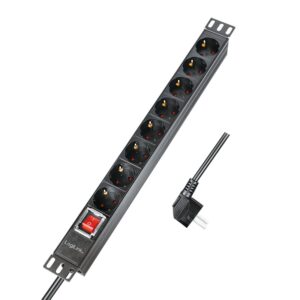 Πολύπριζο 8 Θέσεων 1U Logilink PDU8C01 με Διακόπτη | Επαγγελματικός Εξοπλισμός | elabstore.gr