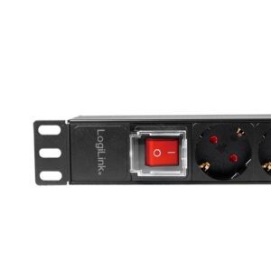 Πολύπριζο 8 Θέσεων 1U Logilink PDU8C01 με Διακόπτη | Επαγγελματικός Εξοπλισμός | elabstore.gr