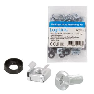 Σετ Βίδες με Παξιμάδια Μ6 Logilink AC0111 20 τμχ | Επαγγελματικός Εξοπλισμός | elabstore.gr