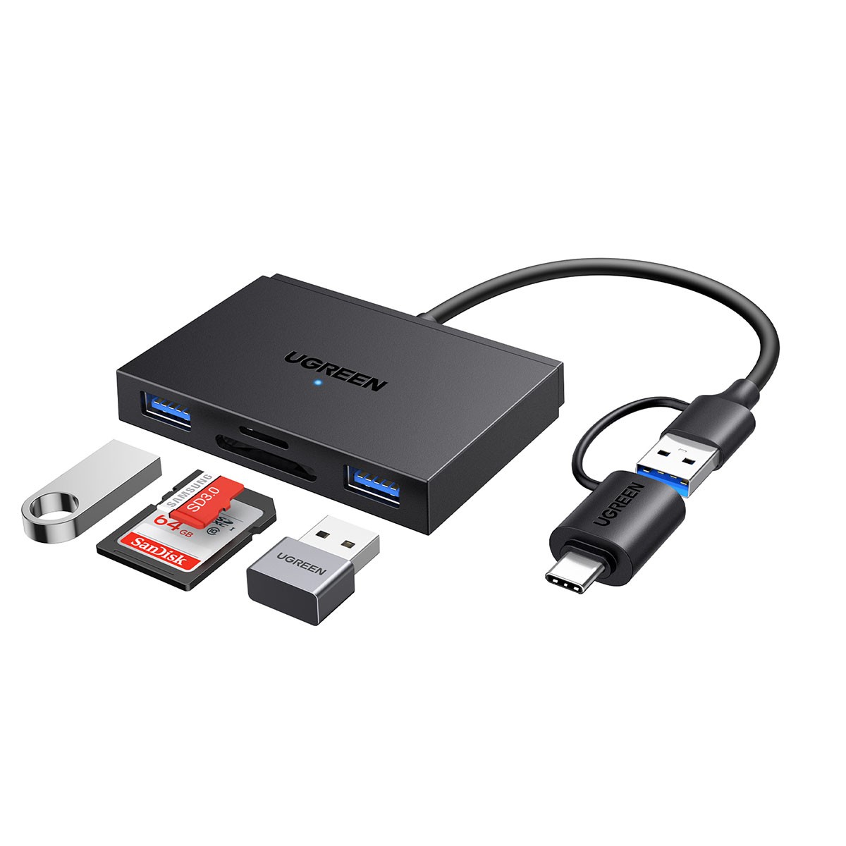 Card Reader USB-C/USB UGREEN CM812 45167 SD/TF Γκρί | eLabstore.gr Card Reader USB-C/USB UGREEN CM812 45167 SD/TF Γκρί | Περιφερειακά | elabstore.gr