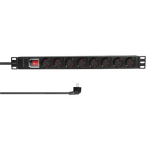 Πολύπριζο 8 Θέσεων 1U Logilink PDU8C01 με Διακόπτη | Επαγγελματικός Εξοπλισμός | elabstore.gr