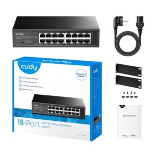 Switch 16 Θέσεων Cudy FS1016 10/100 Μbps Unmanaged, Μεταλλικό | Switches | elabstore.gr
