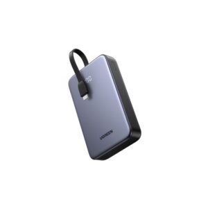 Power Bank 20000mAh PD 20W UGREEN PB505 45762 2 Θέσεων, με καλώδιο USB-C 60W Μαύρο | Φόρτιση | elabstore.gr