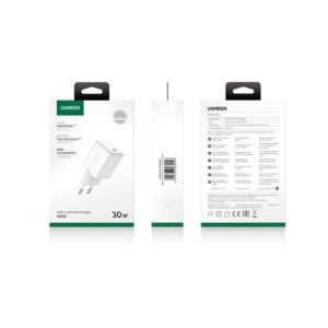 Φορτιστής Σπιτιού GaN PD 30W UGREEN X513 65009 1 Θέσης Λευκό | Φόρτιση | elabstore.gr