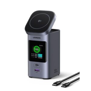 Power Bank 20000mAh PD 145W Qi2 UGREEN PB771 35527B, με Ασύρματη Φόρτιση Magnetic, 3 Θέσεων Γκρί | Φόρτιση | elabstore.gr
