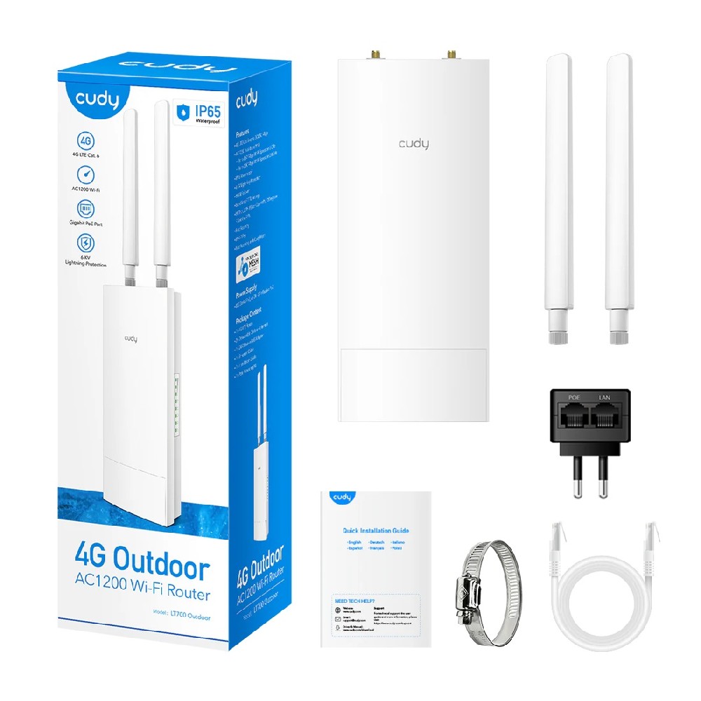 Router 4G Cudy LT700 AC1200 Cat.6 Εξωτερικού Χώρου | eLabstore.gr Router 4G Cudy LT700 AC1200 Cat.6 Εξωτερικού Χώρου | Routers | elabstore.gr