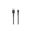 Καλώδιο 3A USB 2.0 σε Type-C Φόρτισης - Data με ένδειξη φόρτισης 1m Μαύρο Well CABLE-USB/USBC-1BK04- | Περιφερειακά | elabstore.gr