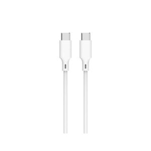 Καλώδιο 60W USB-C σε Type-C Φόρτισης - Data 1m Λευκό Well CABLE-USBC/USBC-1WE06-WL | Περιφερειακά | elabstore.gr