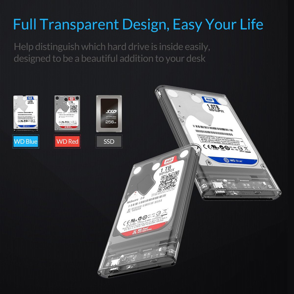 ORICO θήκη για 2.5" SATA HDD/SSD 2139C3, 5Gbps, διάφανη | eLabstore.gr ORICO θήκη για 2.5" SATA HDD/SSD 2139C3, 5Gbps, διάφανη | Συνοδευτικά PC | elabstore.gr