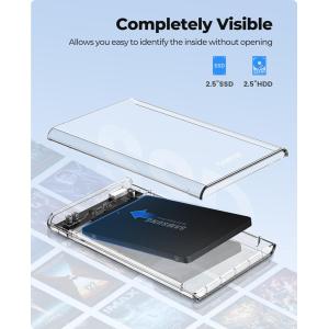ORICO θήκη για 2.5" SATA HDD/SSD 2139U3, 5Gbps, διάφανη | Συνοδευτικά PC | elabstore.gr