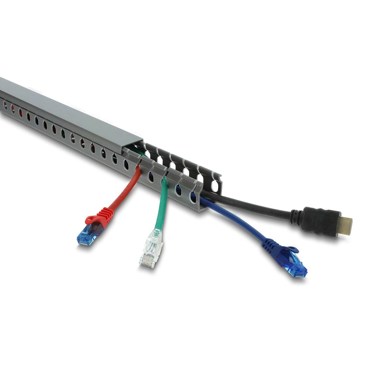 DELOCK cable management 22028, πλαστικό, 30x30mm, 1m, γκρι | eLabstore.gr DELOCK cable management 22028, πλαστικό, 30x30mm, 1m, γκρι | Καλώδια - Αντάπτορες | elabstore.gr